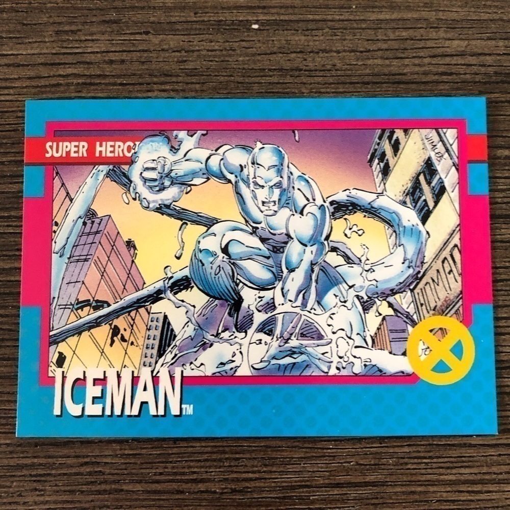 Vintage X-Men 1992 trading card: Iceman (Super Heroes)
